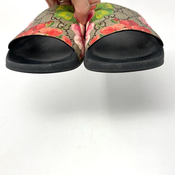 Gucci GG Blooms Supreme Floral Slide Slip On Rubber Sandals Flats EU 37 - Picture 4 of 13